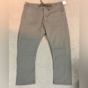 Poeme Bohemien Men's Drawstring Military Green slim fit chinos - Size 30